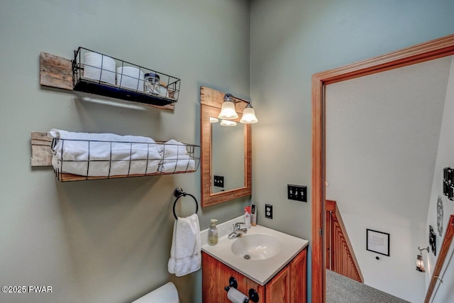 1007 Apache Ct, Lake Ariel, PA 18436 - half bathroom featuring vanity and toilet