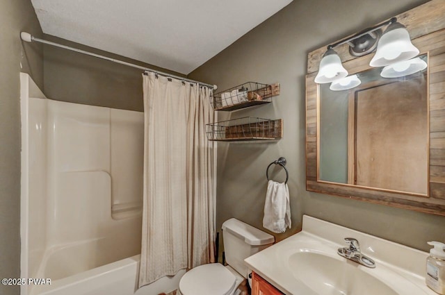 1007 Apache Ct, Lake Ariel, PA 18436 - bathroom with vanity, toilet, and shower / bath combination with curtain