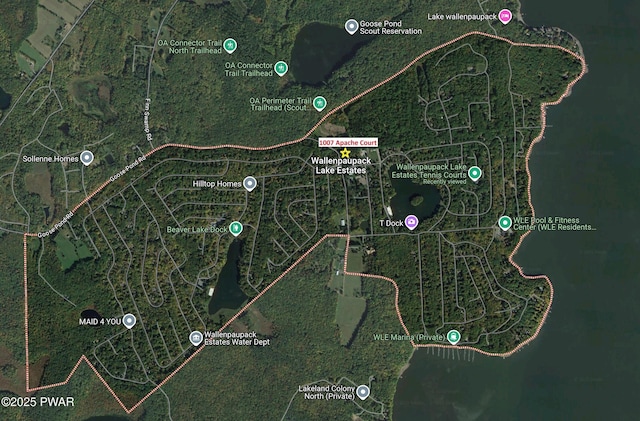 1007 Apache Ct, Lake Ariel, PA 18436 - aerial view of property's location
