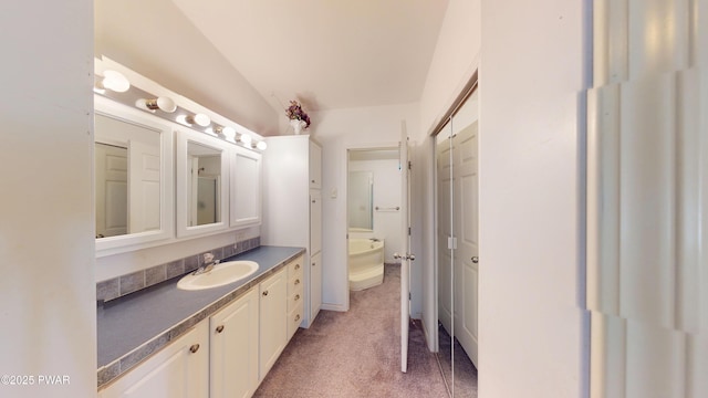 103 Windwards Ln, Dingmans Ferry, PA 18328 - full bathroom with vanity and a tub to relax in
