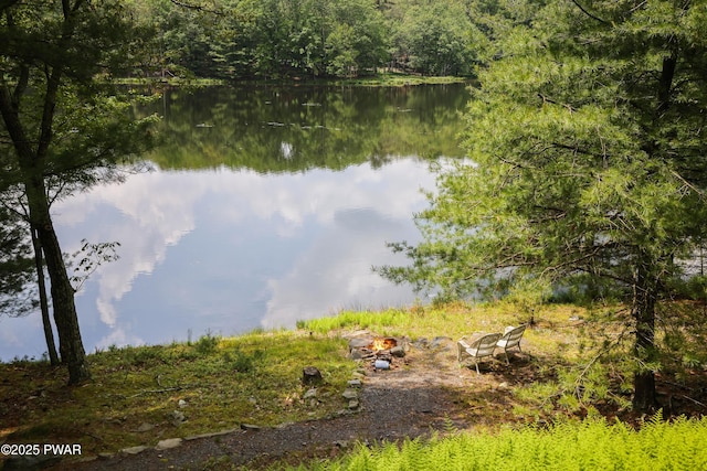 102 Circle Dr, Milford, PA 18337 - water view with a forest