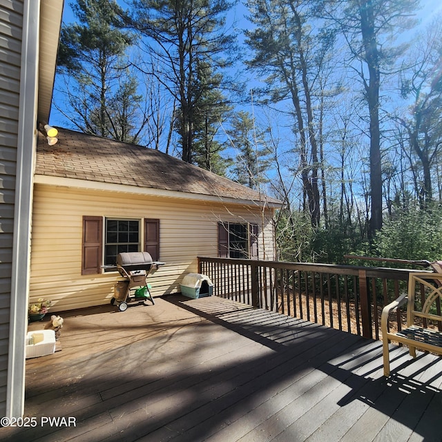 111 Ranger Rd, Greeley, PA 18425 - wooden deck featuring area for grilling