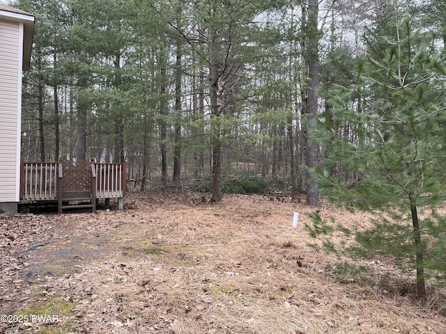 111 Ranger Rd, Greeley, PA 18425 - view of yard with a wooden deck