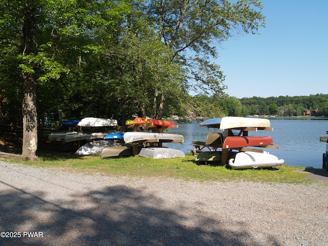 1032 Deer Field Ct, Lake Ariel, PA 18436 - dock featuring a water view and a view of trees