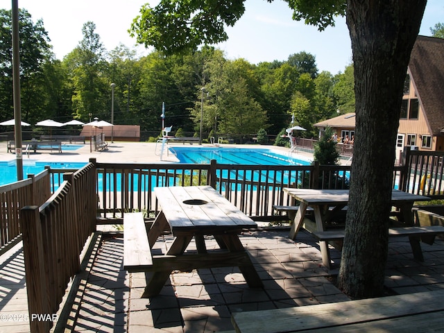 1032 Deer Field Ct, Lake Ariel, PA 18436 - community pool with a patio and view of scattered trees