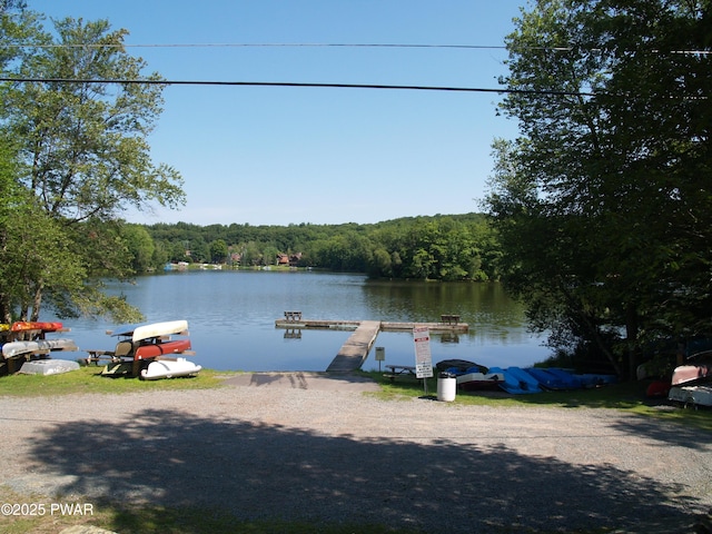 1032 Deer Field Ct, Lake Ariel, PA 18436 - dock area featuring a water view and a view of trees