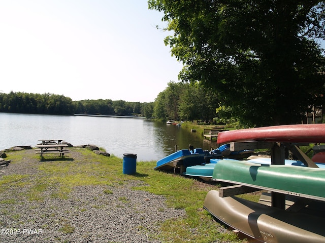 1032 Deer Field Ct, Lake Ariel, PA 18436 - dock area featuring a water view and a view of trees