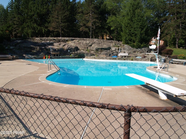 1032 Deer Field Ct, Lake Ariel, PA 18436 - view of pool with a diving board and a patio area