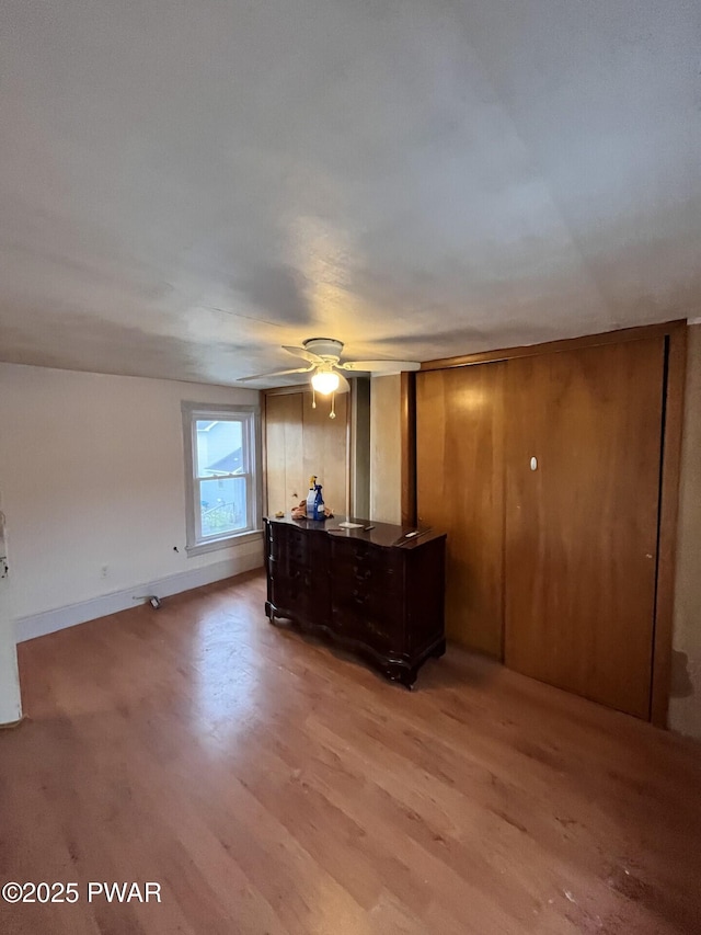 bedroom with light wood-type flooring