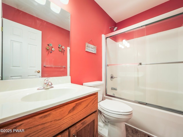 803 Macintosh Way, Matamoras, PA 18336 - bathroom with toilet, combined bath / shower with glass door, and vanity