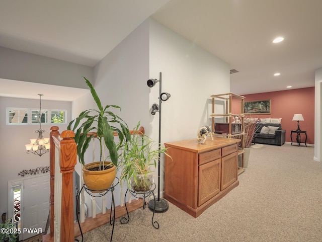 803 Macintosh Way, Matamoras, PA 18336 - carpeted office featuring recessed lighting, baseboards, and an inviting chandelier