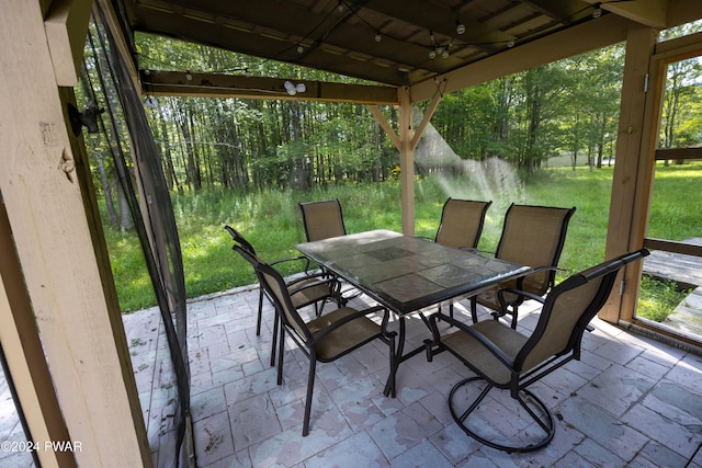 view of sunroom / solarium