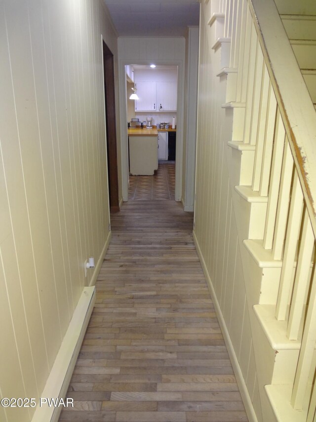 115 Eastwood Dr, Greentown, PA 18426 - hallway featuring light wood-style flooring and stairway