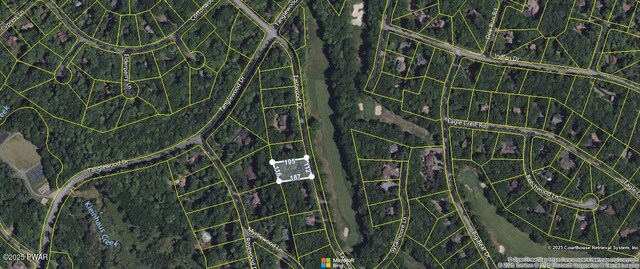 115 Eastwood Dr, Greentown, PA 18426 - aerial view of property's location featuring property parcel outlined