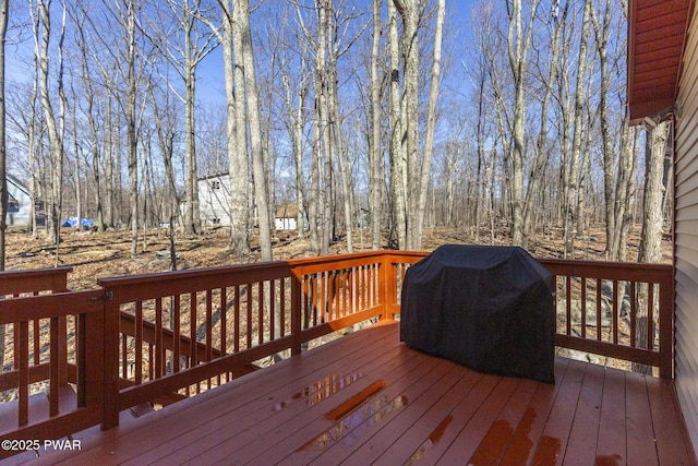 13 Huron Ct, Lake Ariel, PA 18436 - wooden terrace with a grill