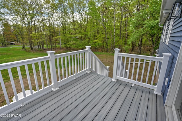 5 Lakeville Ct, Lakeville, PA 18438 - deck featuring a lawn
