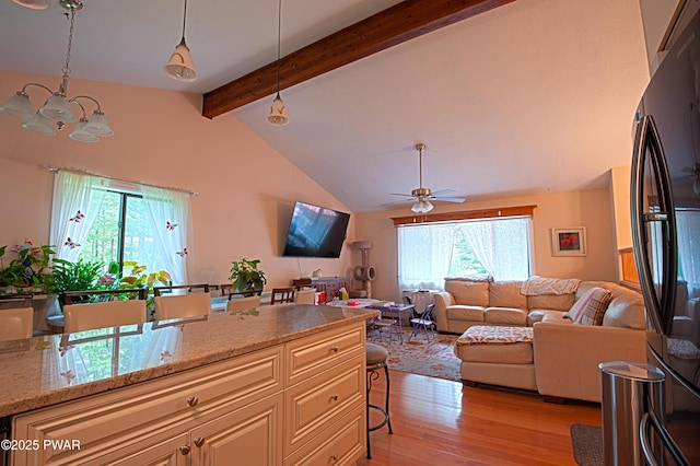 127 E Mulberry Dr, Milford, PA 18337 - living room featuring light wood finished floors, a chandelier, and a ceiling fan