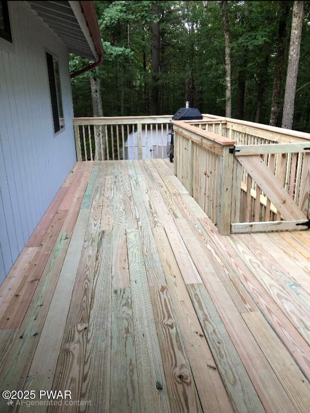 127 E Mulberry Dr, Milford, PA 18337 - wooden deck featuring a grill