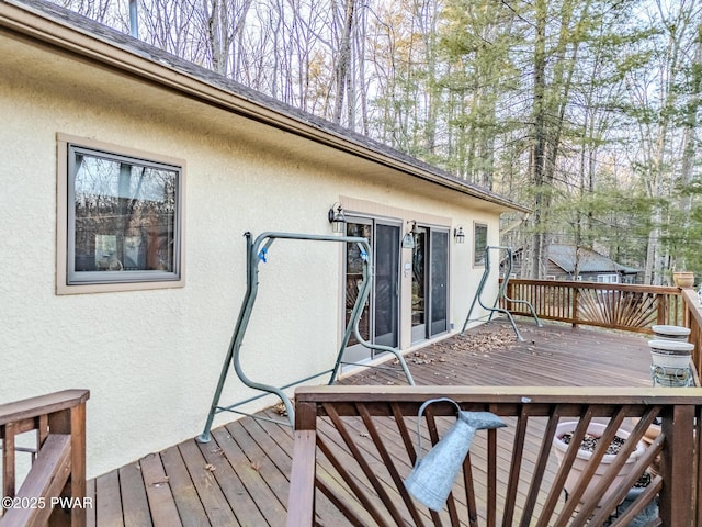 24 Lakeside Dr, Lakeville, PA 18438 - view of wooden terrace
