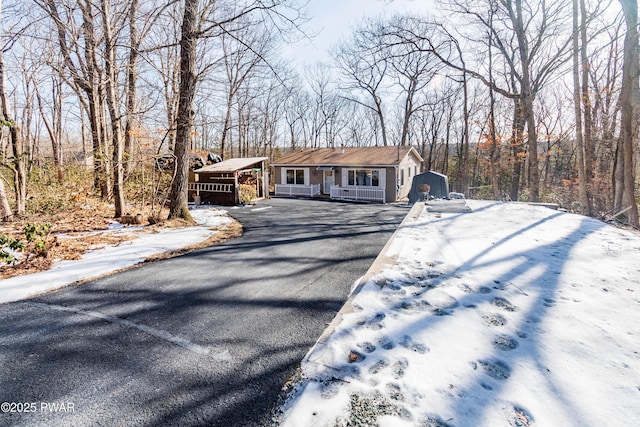 view of front of house with covered porch