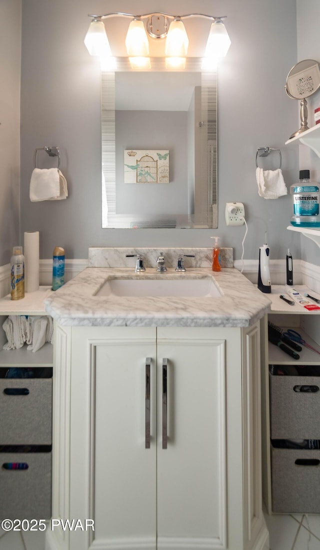 bathroom with vanity