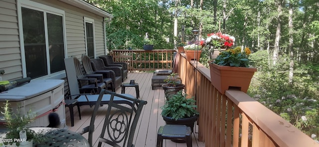 view of wooden terrace