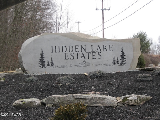 view of community sign