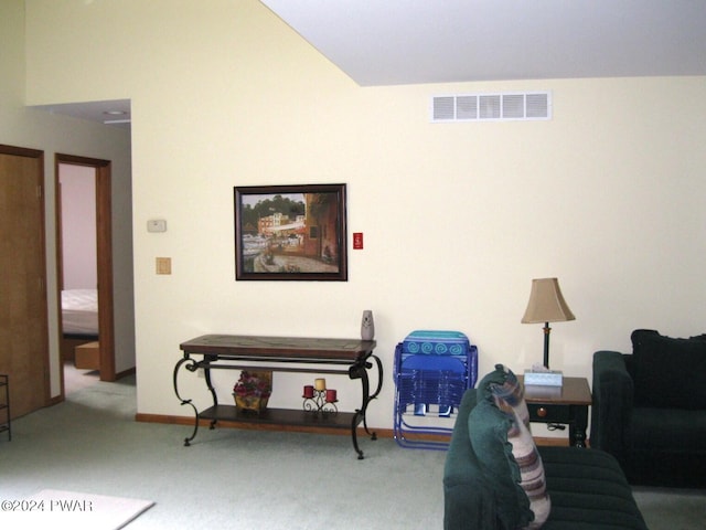 view of carpeted living room