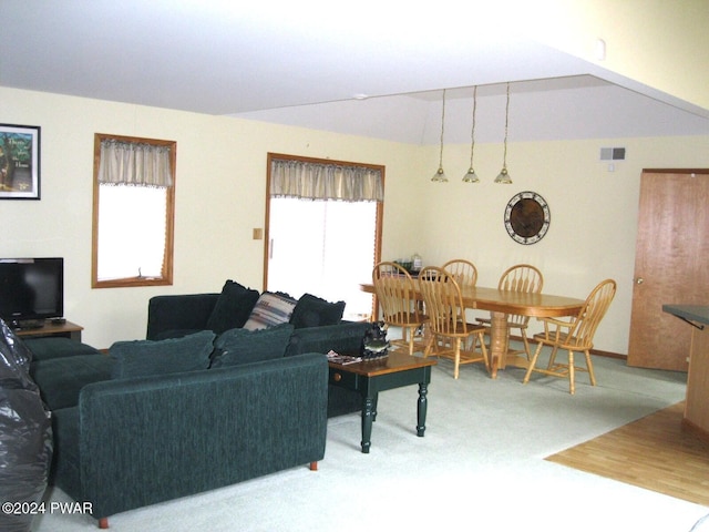 view of carpeted living room