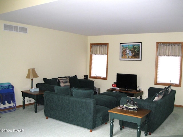 view of carpeted living room