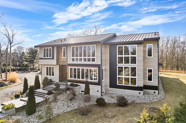 122 Overlook Ln, Lords Valley, PA 18428 - rear view of property featuring a standing seam roof and metal roof