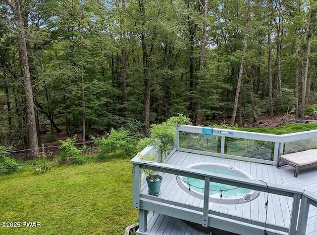 115 Washington Dr, Lords Valley, PA 18428 - view of pool with a deck and a wooded view