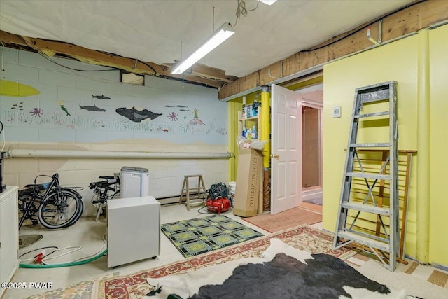 115 Washington Dr, Lords Valley, PA 18428 - finished below grade area featuring concrete block wall