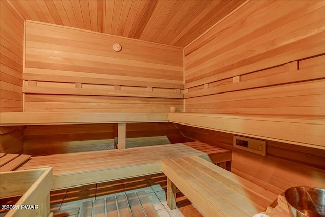 115 Washington Dr, Lords Valley, PA 18428 - relaxing sauna / steam room with wooden walls and wood ceiling