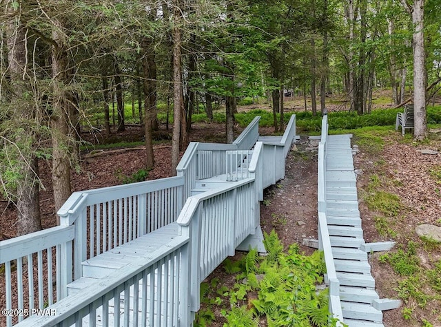 115 Washington Dr, Lords Valley, PA 18428 - wooden terrace with stairway
