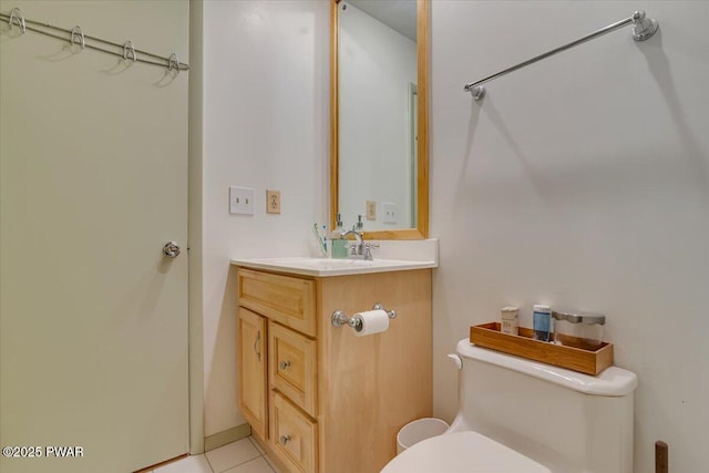 115 Washington Dr, Lords Valley, PA 18428 - half bathroom featuring vanity and tile patterned floors