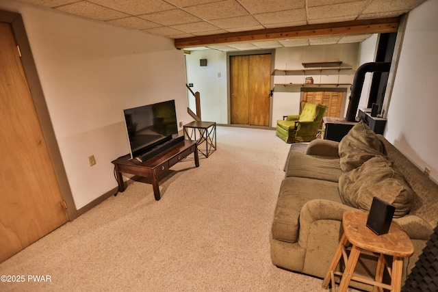 216 Canterbrook Dr, Lords Valley, PA 18328 - carpeted living room featuring baseboards