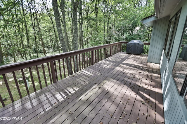 216 Canterbrook Dr, Lords Valley, PA 18328 - wooden terrace featuring grilling area