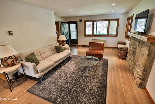 216 Canterbrook Dr, Lords Valley, PA 18328 - living area with wood finished floors and recessed lighting