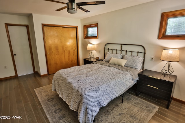 216 Canterbrook Dr, Lords Valley, PA 18328 - bedroom with wood finished floors, a closet, and multiple windows