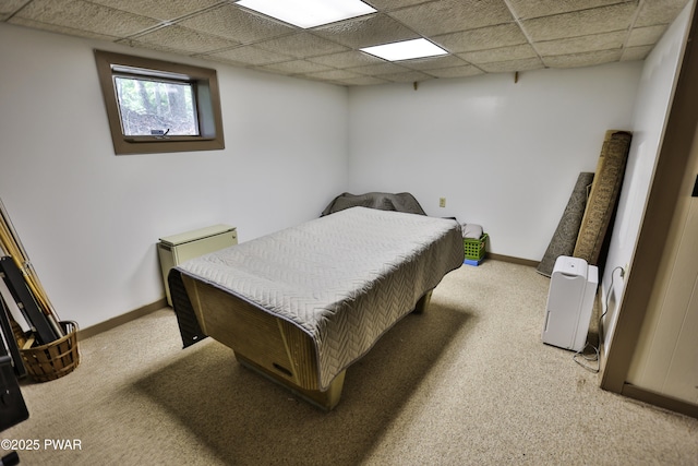 216 Canterbrook Dr, Lords Valley, PA 18328 - bedroom featuring light carpet, pool table, and a drop ceiling