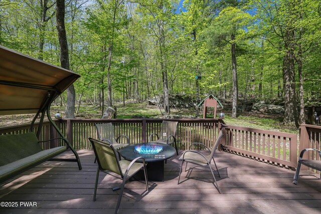 2766 Owego Tpke, Hawley, PA 18428 - view of wooden terrace