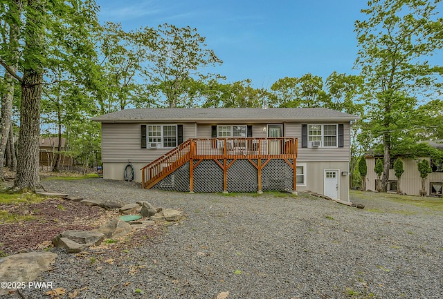 1011 Salem Pl, Lake Ariel, PA 18436 - view of front of property with a deck and stairs
