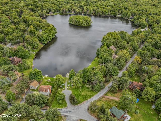 1011 Salem Pl, Lake Ariel, PA 18436 - aerial overview of property's location featuring a nearby body of water and a heavily wooded area