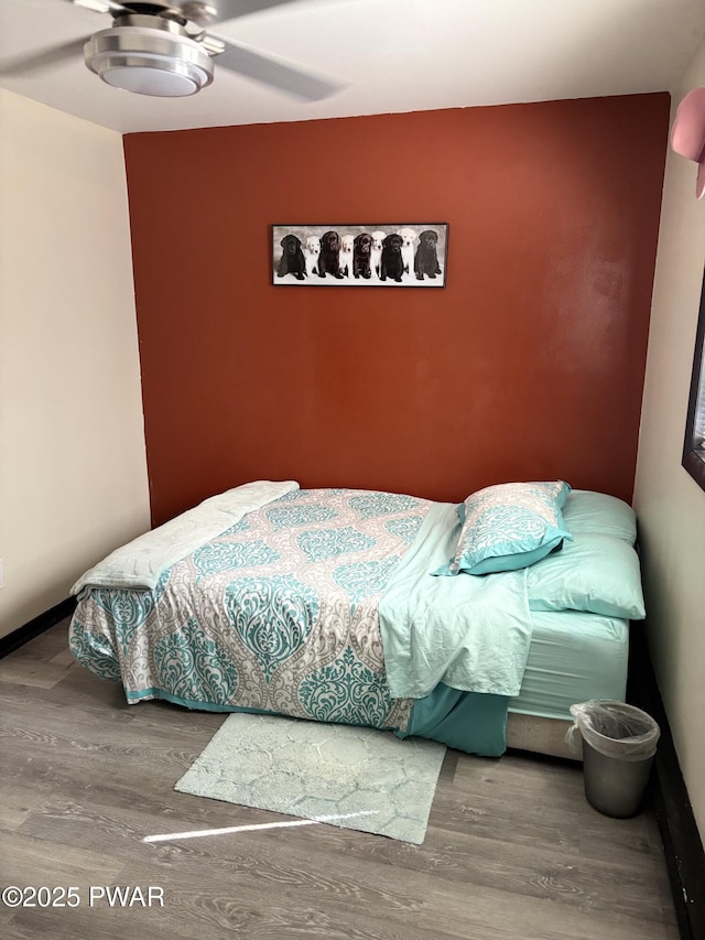 1267 Brookfield Rd, Lake Ariel, PA 18436 - bedroom featuring wood finished floors and ceiling fan