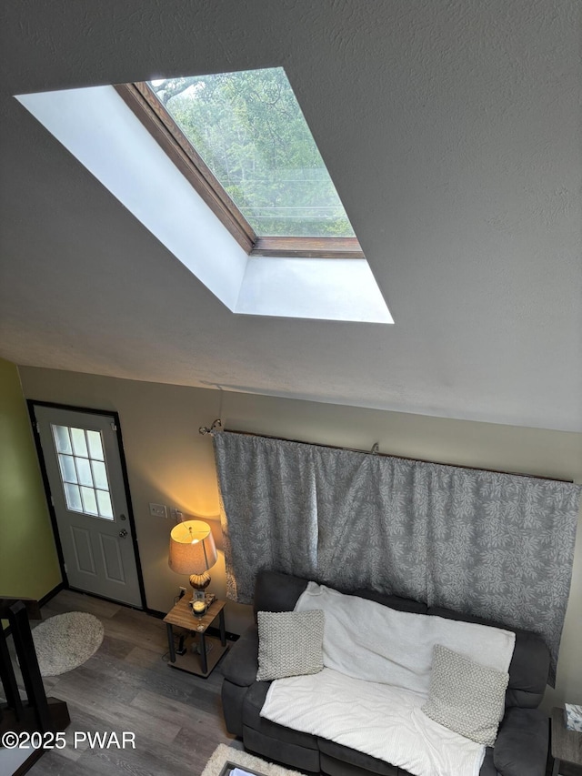 1267 Brookfield Rd, Lake Ariel, PA 18436 - living area with a skylight and wood finished floors