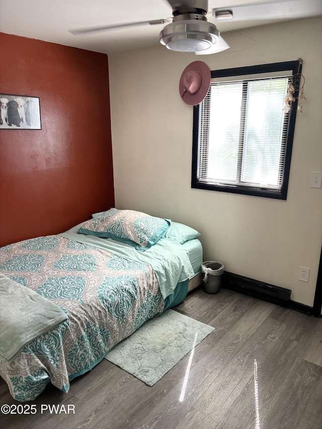 1267 Brookfield Rd, Lake Ariel, PA 18436 - bedroom with wood finished floors and ceiling fan
