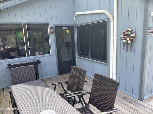 1267 Brookfield Rd, Lake Ariel, PA 18436 - wooden terrace with outdoor dining area