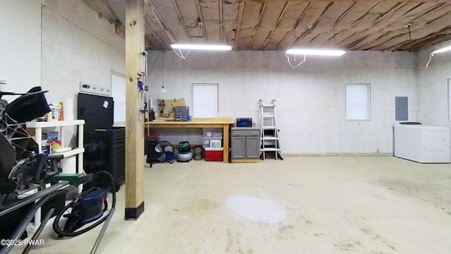 401 Log Tavern Rd, Milford, PA 18337 - garage with washer / clothes dryer and electric panel