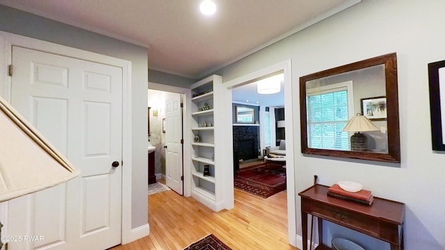 401 Log Tavern Rd, Milford, PA 18337 - hallway with light wood finished floors and baseboards
